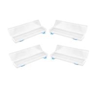 ULTECHNOVO 4pcs Transparent Paintbrushes Container with Buckle Design Watercolor Pens and Oil Painting Tool Boxes for Student Art Supplies Organization