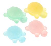 ULTECHNOVO 4pcs Turtle Shaped Kids Soap Bar Fun Bath Soap for Baby and Kids Portable Essential Oil Bar with Cute Animal Design for Home and Outdoor Activities