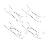 ULTECHNOVO 4pcs W-Shaped Invisible Spring Plate Hangers for 19-23cm Decorative Trays, Small Wall Dish Holders for Kitchen and Home Display, Vertical Wall Mount Hooks