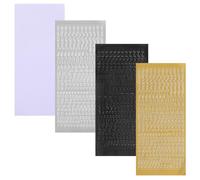 ULTECHNOVO 4pcs Waterproof Gold and Silver Foil Lowercase Letter Stickers PVC Small Alphabet Sticker Sheets for Scrapbooking, Handbook, Resin Crafts and Classroom Wall Decor