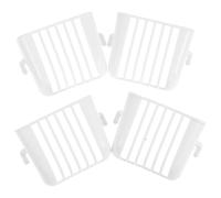 ULTECHNOVO 4pcs White Plastic Parrot Food Feeder Basket for Small Birds Cage Cup Feeders Indoor and Outdoor Use Bird Food Holder Feeding Solution