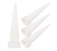 ULTECHNOVO 4pcs White Rubber Cone Caulking Nozzle Tips for Adhesive Dispensers, Control the Flow of Glue and Reduce Waste, Suitable for 12mm Diameter Aluminium Tubes, for Precise Caulking
