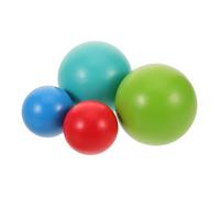 ULTECHNOVO 4pcs Wooden Croquet Balls Lawn Game with Assorted and Colors Portable Outdoor Play Equipment for Family Picnics Camping Backyard Fun and Skill Development