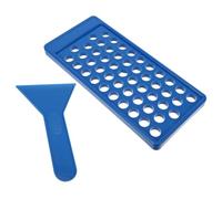 ULTECHNOVO 50-slot Lip Balm Filling Tray with Spatula Abs Material Blue DIY Lip Gloss Crafting Tool for Reducing Overflow and Improved Tubing Flexibility, Suitable for Personal Use