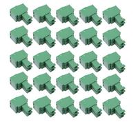ULTECHNOVO 50Pcs 3.81Mm Pitch Pcb Screw Terminal Block Connectors 2-Pin Green Straight Pin Electrical Accessories for Pcb Wiring