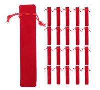 ULTECHNOVO 50pcs Drawstring Pen Pouch Lint Small Pencil Case Velvet Soft Protective Sleeve for Writing Tools Fountain Pen Stationery Storage Case