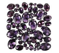 ULTECHNOVO 50pcs Glass Claws Rhinestones for Sewing with Delicate Three-Dimensional Texture, Purple Glass and Alloy Material, for Garment and Brooch Decorations at Weddings and Parties