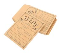 ULTECHNOVO 50pcs Kraft Paper Resealable Seed Envelopes for Easy Access and Protecting Seeds Assorted Colour Mini Packets and Planting Seasons