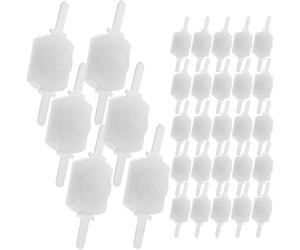 ULTECHNOVO 50pcs Latching Micro Push Button Switch Mini Abs Aluminum Momentary Delicate Shape White for Electronic DIY Projects Convenient to Use and Easy to Solder
