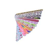 ULTECHNOVO 50pcs Long Nail File Blocks for Manicure Nail Art Tool Dual Sided Abrasive Surface for Buffing and Shaping Random Color