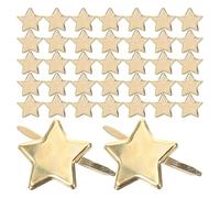 ULTECHNOVO 50pcs Mini Brads Paper Fasteners Metal Craft Nails with Fine Workmanship Simple Operation Golden Color for Wedding Decoration Production and Decals