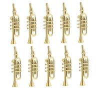 ULTECHNOVO 50pcs Mini Musical Instrument Models Small Trumpet Saxophone Clarinet Ornaments for Christmas Tree Hanging Dollhouse Party Crafts Educational Keepsakes