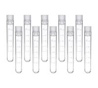ULTECHNOVO 50pcs Ml Plastic Test Tubes with Screw Lids for Secure Storage, Ps Material, Good Seal, Suitable for Chemistry Experiments at Home or School