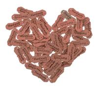 ULTECHNOVO 50pcs Sewing Labels Handmade Tags Pu Material Classic Style Soft Embossed Not Easy to Fade Tags for Handmade Items Suitable for Knitting Crafts