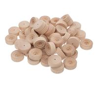 ULTECHNOVO 50pcs Small Wooden Car Wheels for DIY Crafts and Handmade Model Replacements Smooth Presanded Wood for Teaching Projects and Creative Racing Car Wheel Craft Supplies