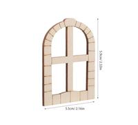 ULTECHNOVO 50pcs Unfinished Miniature Wooden Fairy Door and Window Set for DIY Craft Natural Wood Finish Dollhouse Accessories for Garden Decoration and Creative Party Ornaments