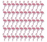 ULTECHNOVO 50pcs Wood Animal Buttons Nordic Flamingo Pattern Decorative Wood Buttons for Scrapbooking and Knitting Chic Pink Flamingo Shape for DIY Crafts