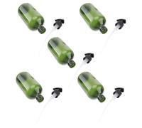 ULTECHNOVO 5pcs 500ml Reusable Plastic Shampoo Bottles with Pump Press, Portable Empty Subpackaging Bottles for Travel and Bathroom Use