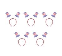 ULTECHNOVO 5pcs British Flag Headband with Bopper Hats, Comfortable Union Jack Hair Accessories for Kings Birthday Coronation, National Day Celebrations, Sports Events & Fancy Dress Parties