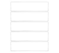 ULTECHNOVO 5pcs Clear Acrylic Wall Sign Holders for Office and School Transparent Name Plate Brackets with Easy Change Design Adhesive Backing for Professional Door Display