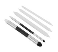 ULTECHNOVO 5pcs Double-Ended Sketch Blender Sticks Set with Large Small Silver Double-Headed Drawing Blenders and 3 Paper Tortillion Stumps for Shadow Detail Correction and Charcoal Drawing