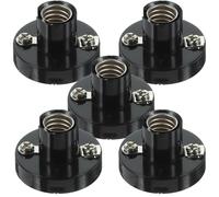 ULTECHNOVO 5pcs E10 Screw Lamp Holder Replacement with Bakelite and Alloy Material, Solid Bulb Socket for Easy Installation, for Lamp Repair and Commercial Places