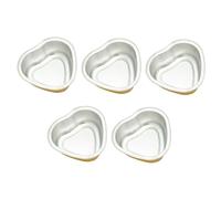 ULTECHNOVO 5pcs Hair Removal Melting Wax Bowls Heart Shape Metal Golden Sturdy Economic Application for Body Parts Hair Removal