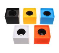 ULTECHNOVO 5pcs Mic Logo Flag Cube, 37mm 1.46in Id Square Plastic Microphone Flag for Interview, Reporter, Studio and Press Conference, Podcast and Broadcasting