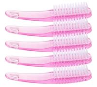 ULTECHNOVO 5pcs Nail Brush Nail Duster Plastic Comfortable Curved Handle Suitable for Pedicure Foot Care