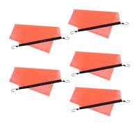 ULTECHNOVO 5pcs Orange Safety Flags for Trailer and Pipe Load, High Visibility Pvc Construction Warning Flags, Easy to Carry for Transport Operations and Cargo Overhang Safety