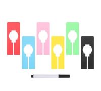ULTECHNOVO 5pcs Plastic Clothing Dividers for Wardrobe with Writable Smooth Surface and Universal Fit, Rectangular Hanger Closet Dividers with Marker Pen for Shared Closet Management