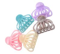 ULTECHNOVO 5pcs Pumpkin Hollow Semicircle Hair Claw Clips for Women, Plastic Resin Material, Effortless Styling and Preventing Slippage, for Daily Wear and Quick Hair Adjustments