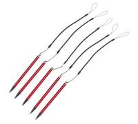 ULTECHNOVO 5pcs Red Stylus Pen for Drawing Tablets and Touchscreens with Precision Fine Tip, Ergonomic Barrel Design, Aluminium and Pom Material, for Brainstorming and Editing, Includes