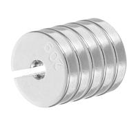 ULTECHNOVO 5pcs Slotted Mass Chrome Plated Steel Physics Experiment Weights for Middle School Science Labs and Mechanics Learning