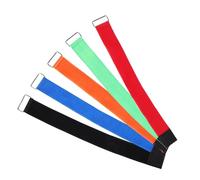 ULTECHNOVO 5pcs Three-legged Race Bands Elastic Leg Ties for Adults Colorful Crepe Rope for Birthday Relay Games Family Outdoor Backyard Team Building and Party Supplies
