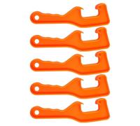 ULTECHNOVO 5pcs Universal Handheld Paint Bucket Opener Tool, Orange Plastic Bucket Wrench for Paint Can Lid Removal, Industrial and Kitchen Use