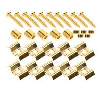 ULTECHNOVO 5sets Stainless Steel Vintage Butterfly Guitar String Retainers with Mounting Screws Easy Install Electric Guitar String Trees Compatible with Fender Style