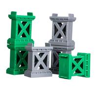 ULTECHNOVO 6 Pcs Train Track Supports Stackable Bridge Risers for Train Sturdy and Compact Track Pieces for Creative Railway Designs