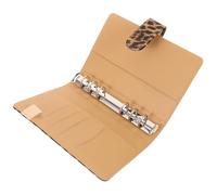 ULTECHNOVO 6-Ring Binder Notebook Binder Cover A6 Size Portable Reusable Decorative Imitation Leather Budget Planner Cover for Customizes Book and Protecting Important Information