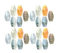 ULTECHNOVO 60Pcs Mixed Color Oval Faceted Glass Beads for Jewelry Making, Large Hole Spacer Beads for Necklace Bracelet DIY Craft Decorations, Suitable for Beginners and Art Projects