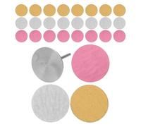 ULTECHNOVO 60pcs Nail Drill Sanding Discs Emery Film Sandpaper Pads with Stainless Steel Mandrel for Nail Trimming and Sanding Home Use Travel