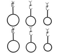 ULTECHNOVO 6pcs Adjustable Iron Lab Experiment Clamp Rings, Corrosion Resistant Support for Beaker and Flask, for Chemistry Experiments and Classroom Use