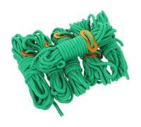 ULTECHNOVO 6pcs Adjustable Reflective Paracord Rope with Buckle for Tent Guide Guy Straps Polyester Camping Wind Cord for Outdoor Hiking and Tarp Anchoring Green