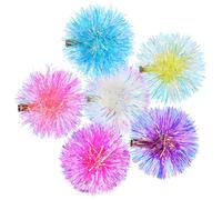 ULTECHNOVO 6pcs Assorted Colour Hair Clips for Women, Stylish Plastic and Polyester Barrettes with Non-slip Design, Not Deformed after Long-term Use, for Parties and Daily Wear