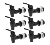 ULTECHNOVO 6pcs Beverage Dispenser Spigot Black Replacement Faucets for Water Coolers and Drink Dispensers Effortless Installation Versatile Use for Parties and Gatherings