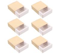 ULTECHNOVO 6pcs Blank Matches Holder Boxes, Portable Multipurpose Paper Storage Containers with Compact Shape for DIY Projects, Wedding and Shower Decor
