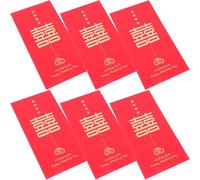 ULTECHNOVO 6pcs Chinese Wedding Red Envelope Money Envelopes Paper Decorative Creative Traditional Style Bring Luck Wishes Prosperity Festival Present for Wedding Parties