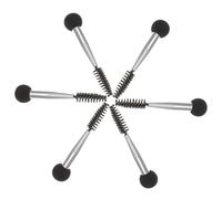 ULTECHNOVO 6pcs Double Head Makeup Sponge Set for Eyebrow and Eyelash Application with Aluminium Handle and Soft Sponge Tips, for Blending and Applying Mascara, for Women