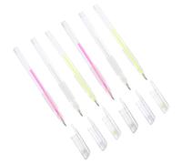 ULTECHNOVO 6pcs Eyebrow Marking Pens Set Portable Skin Markers for Precise Eyebrow Positioning with White, Pink, and Fluorescent Green Colors, Suitable for Beginner Makeup Practice
