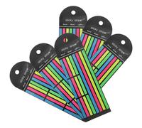 ULTECHNOVO 6Pcs Fluorescent Sticky Tabs for Books Set with Long and Short Highlighter Strips Safe Non-toxic Reading Markers for Annotating Indexing and Highlighting Important Texts for